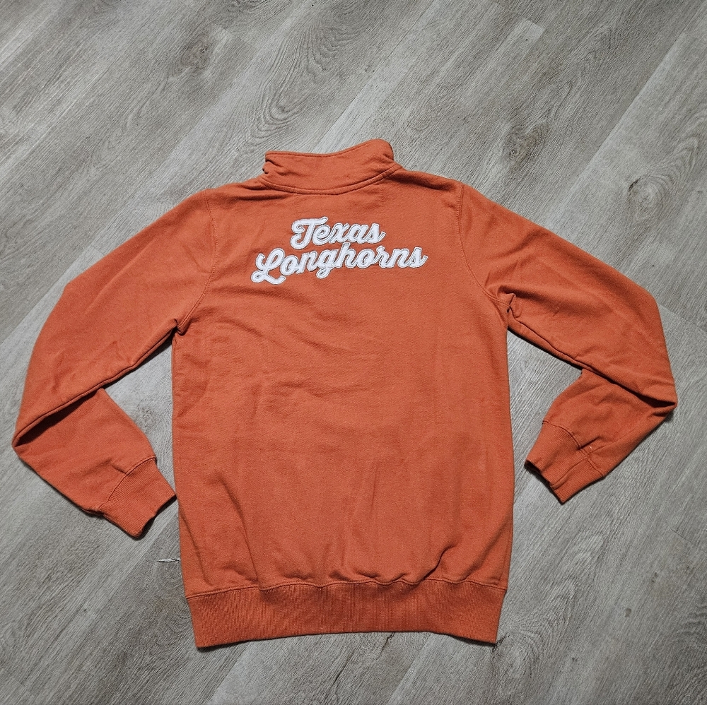 Women's Quarter-Zip Pullover Jacket - Burnt Orange - Picture 2 of 5